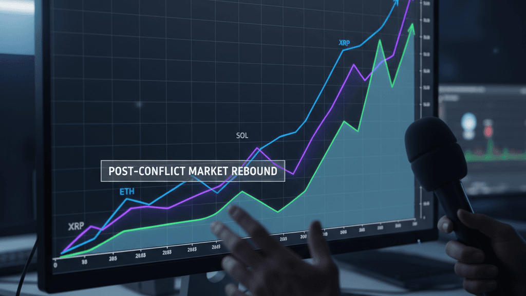 Ether, Solana, XRP Surge Up to 10% as Majors Erase War Dip