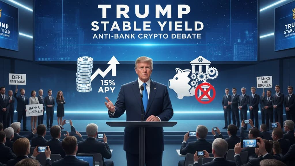 Trump Son Backs Dad's Anti-Bank Cry in Stablecoin Yield Row